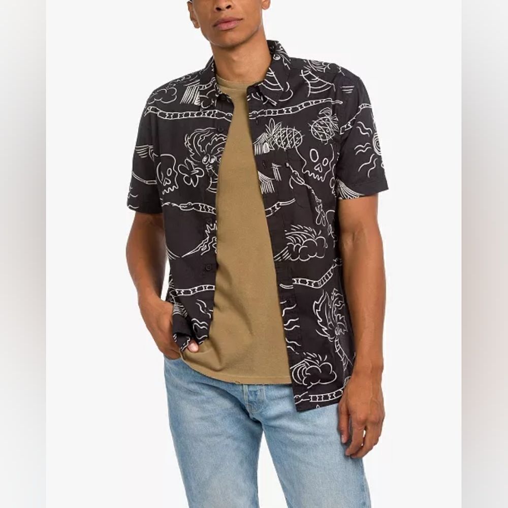 Junk Food Clothing Grove Button Up Shirt sz Sm